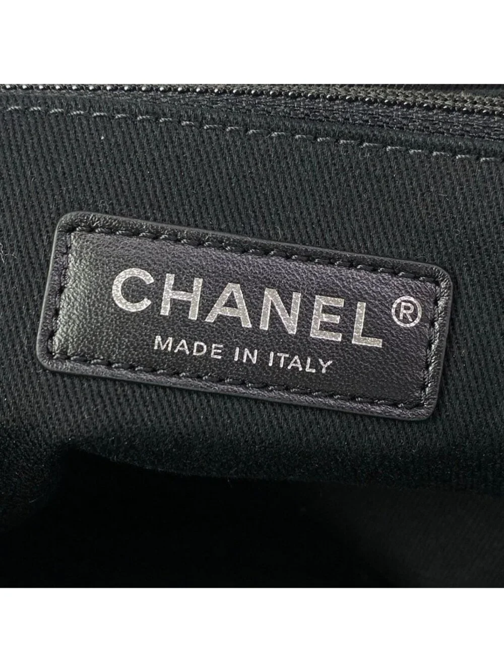 Chanel Tote Deauville Line GM Black Chain Shoulder Leather